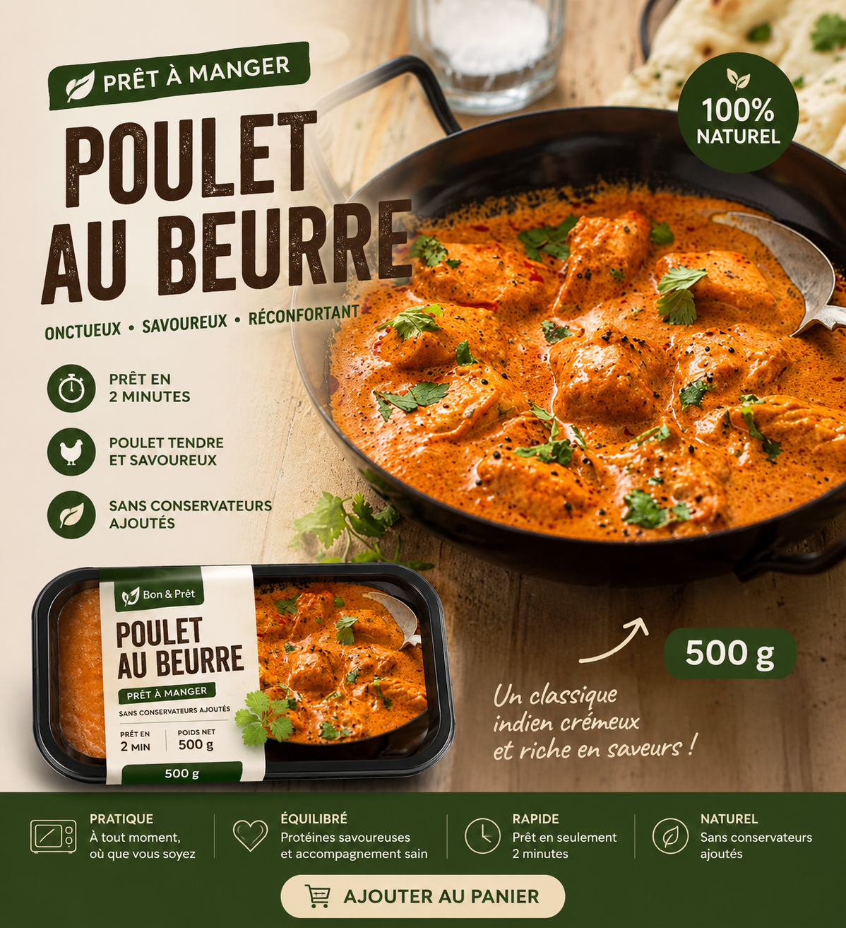 Poulet au beurre PRET A MANGER