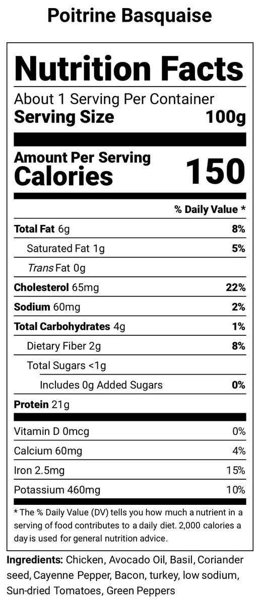 Poitrine Basquaise ( 1kg )