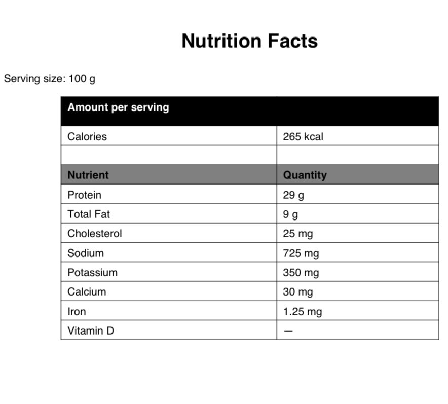 Poulet au beurre 500 g