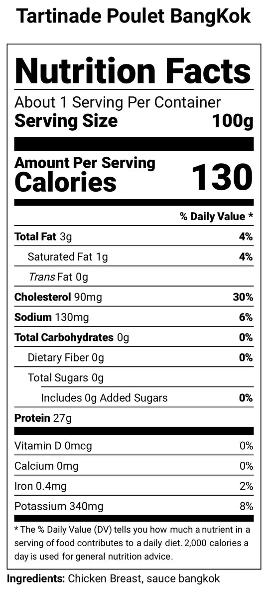 Tartinade BangKok sauce FitCook.