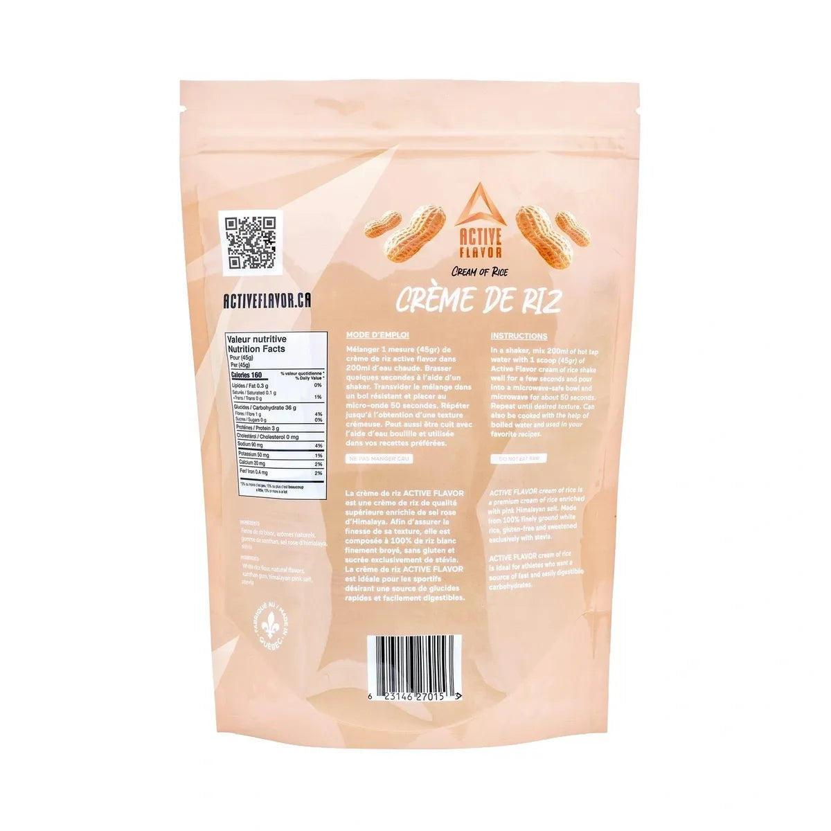 Crème de Riz BEURRE D’ARACHIDE