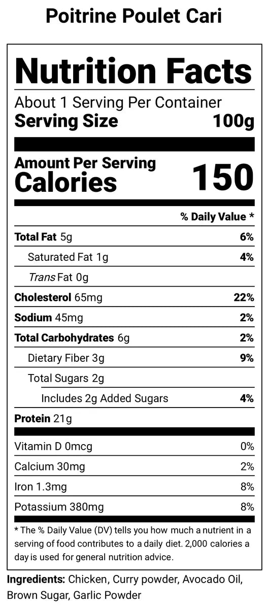 Poitrine au Cari ( 1kg )