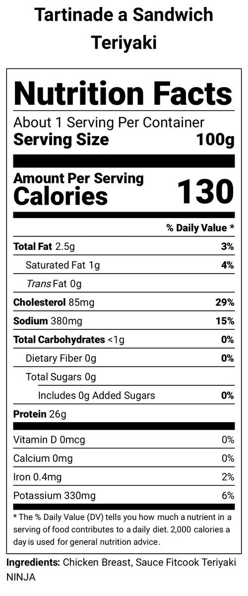 Tartinade TERIYAKI FitCook sauce