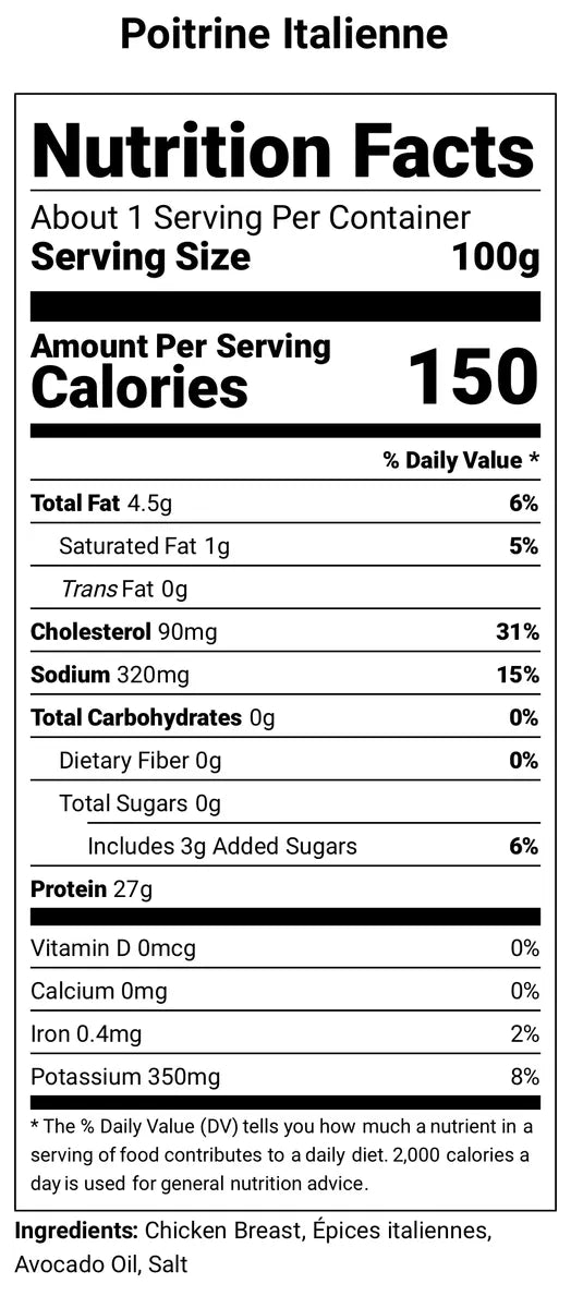 Poitrine Italienne ( 1kg )